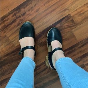 Lotta From Stockholm Black Low Heel Clogs